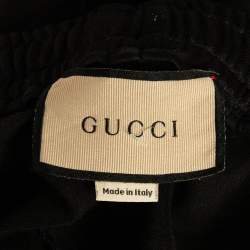Gucci Black Jersey Logo Tape Joggers S
