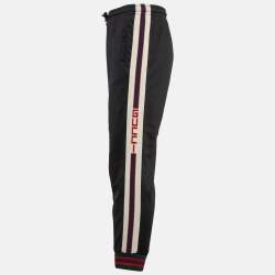 Gucci Black Jersey Logo Tape Joggers S