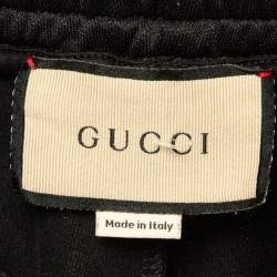 Gucci Black Jersey Logo Tape Joggers S