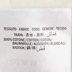 Pre Owned Gucci Cream Logo Cities Print Jersey Oversized T-Shirt XXS