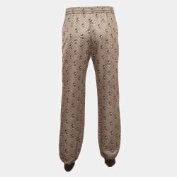 Pre Owned Gucci Beige Micro GG & Mickey Mouse Print Jersey Sweatpants L