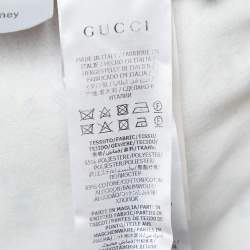 Pre Owned Gucci Beige Micro GG & Mickey Mouse Print Jersey Sweatpants L