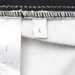 Pre Owned Gucci Beige Micro GG & Mickey Mouse Print Jersey Sweatpants L