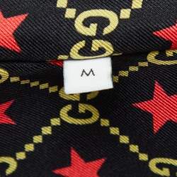Gucci Black Cotton Knit Applique Hooded Jacket M