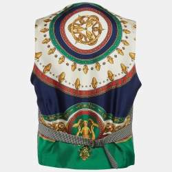 Gucci Multicolor Houndstooth Button Front Vest XL