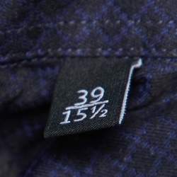 Gucci Navy Blue Patterned Cotton Buttoned Up Shirt S