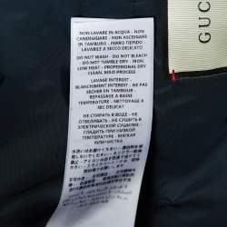 Gucci Navy Blue Wasp Print Synthetic Detachable Hoodie Windbreaker Jacket M
