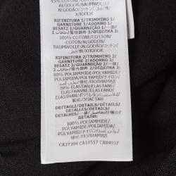 Pre Owned Gucci Black Jersey Monogram Logo Trimmed Zip-Up Jacket M