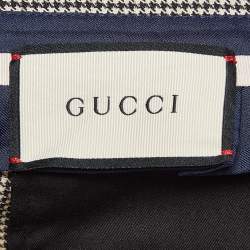 Gucci Beige/Black Houndstooth Wool Pants L