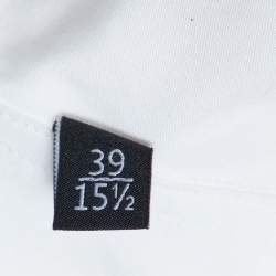 Gucci White Embroidered Cotton Buttoned Up Shirt M