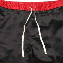 Pre Owned Gucci Black Jersey Logo Tape Detail Track Pants M