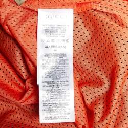 Gucci Blue Monogram Jacquard Jersey Zip-Up Hooded Jacket XL