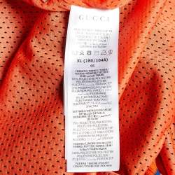 Gucci Blue Monogram Jacquard Jersey Zip-Up Hooded Jacket XL