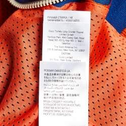Gucci Blue Monogram Jacquard Jersey Zip-Up Hooded Jacket XL