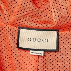 Gucci Blue Monogram Jacquard Jersey Zip-Up Hooded Jacket XL
