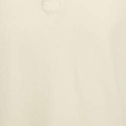 مملوكة مسبقًا Gucci Cream Interlock GG Stripe Cotton Polo T-Shirt M