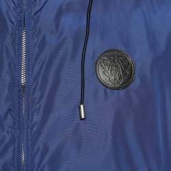 Gucci Navy Blue Nylon Zip-Up Hooded Jacket XL