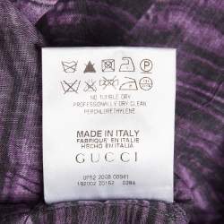 Gucci Purple Abstract Print Cotton Fitted Shirt M