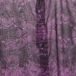Gucci Purple Abstract Print Cotton Fitted Shirt M