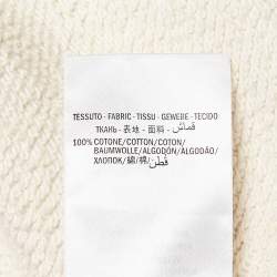 Pre Owned Gucci Cream Beige Guccify Print Cotton Knit Hoodie XXL 