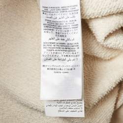 Pre Owned Gucci Cream Beige Guccify Print Cotton Knit Hoodie XXL 