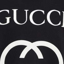 Gucci Black GG Print Jersey Crew Neck T-Shirt M