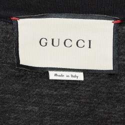 Gucci Black GG Print Jersey Crew Neck T-Shirt M