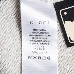 Pre Owned Gucci x LA Grey Cotton Knit Patch Detail Sweatshirt XL
