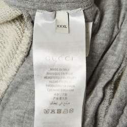 Gucci Grey Logo Print Cotton Jogger Pants XXXL