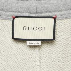 Gucci Grey Logo Print Cotton Jogger Pants XXXL