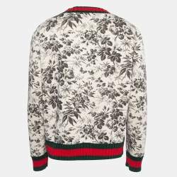 Gucci Brown Floral Print Neoprene Sweatshirt XXXL