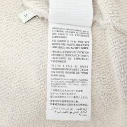 Pre Owned Gucci Grey Cotton Jersey Logo Web Trimming Zip-Up Hoodie S