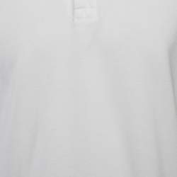 Gucci White Cotton Cut & Sew Paneled Sleeve Polo T-Shirt L