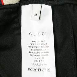 Gucci Black Web Detail Jersey Track Suit M/L