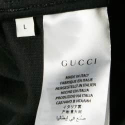 Gucci Black Web Detail Jersey Track Suit M/L