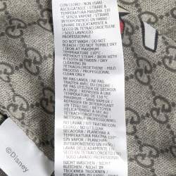 Pre Owned Gucci X Disney Brown GG Donald Duck 'Flash' Print  Silk Shirt M