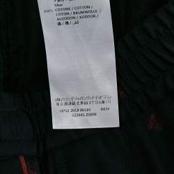 Pre Owned Gucci Navy Blue Bee All Over Wool Trousers M