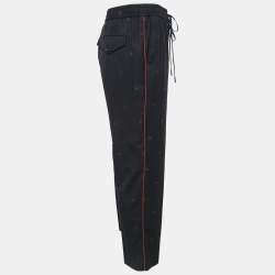 Pre Owned Gucci Navy Blue Bee All Over Wool Trousers M