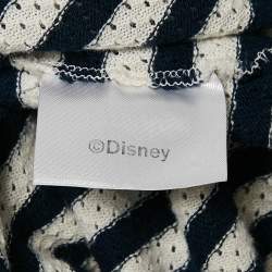 Pre Owned Gucci X Disney Blue/White Donald Duck Applique Striped Jersey T-Shirt M