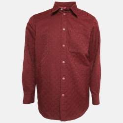 Gucci Red GG Canvas Oversized Shirt XS