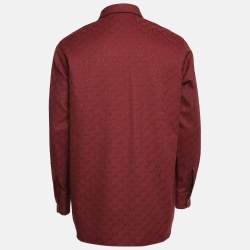 Gucci Red GG Canvas Oversized Shirt XS