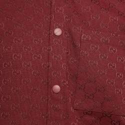 Gucci Red GG Canvas Oversized Shirt XS