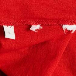 Gucci Red Printed Jersey Crew Neck T-Shirt S