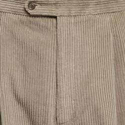 Gucci Beige Corduroy Straight Leg Pants XXL