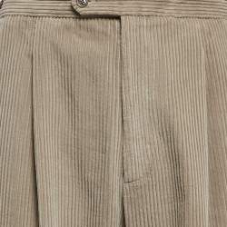 Gucci Beige Corduroy Straight Leg Pants XXL