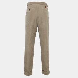 Gucci Beige Corduroy Straight Leg Pants XXL