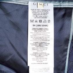 Gucci Navy Blue GG Supreme Jacquard Cotton Blend Blazer XXL