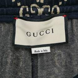 Gucci Blue GG Jacquard Knit Track Pants S