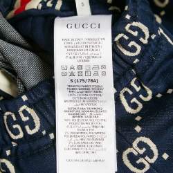 Gucci Blue GG Jacquard Knit Track Pants S