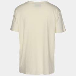 Pre Owned Gucci Cream Cotton Cities Graphic T-Shirt M